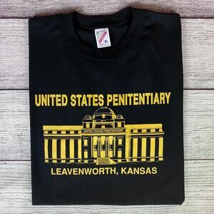 Vintage 1990s Leavenworth Kansas Penitentiary Prison T-shirt